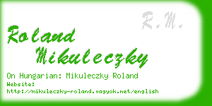 roland mikuleczky business card